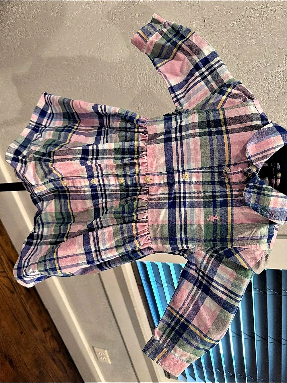 Ralph Lauren Classics Pink Multi Plaid 2-Piece Set Baby 9M NWT